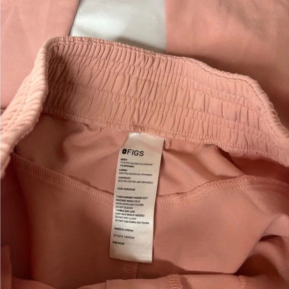 Figs Pink Sand Cordova Flare Scrub Pants - Picture 8 of 9